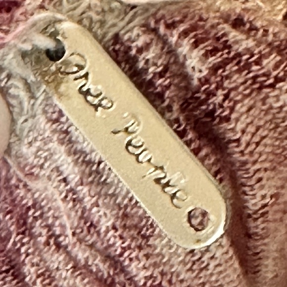 Free People Top Floral Maroon Long Balloon Sleeves Flowy Boho Peasant SZ Medium - Picture 5 of 8